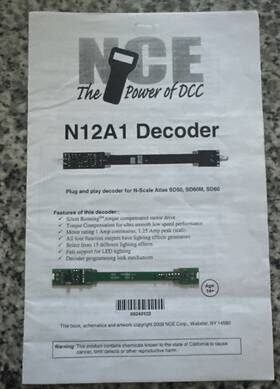 Sd60m Nce N14a1 N Scale Decoder-plug And Play For Atlas Sd50 Sd60