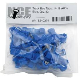 5240274 Nce North Coast Engineering 816757011387 Tbtb32 Blue 14-16awg Track Bus Power Taps 32 Pack