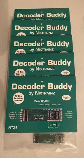Ntz6 Nixtrainz Decoder Buddy New V5b 12 Outputs 21 Pin Decoders 5 Pack