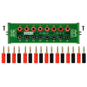 D-1375p Oono Screw Mount 2 X 8 Position Banana Jack Distribution Module Dc Power Strip