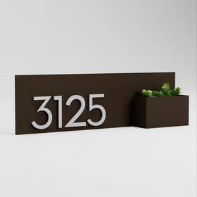 Post & Porch 445001167186 Vista View Rectangle Address Planter