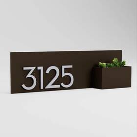Post & Porch 850059529430 And Vista View Rectangle Address Planter