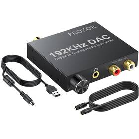 B06xdlchy7 Prozor 192khz Digital To Analog Audio Converter Optical Rca Adapter Upgrade