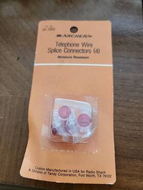 64-3080 Radio Shack Telephone Wire Splice Connectors 4 Pack #64-3080