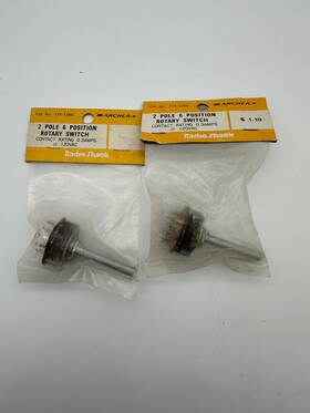 275-1386 Radioshack Lot Of 2 New Radio Shack Seven Pole 6 Position Rotary Switches