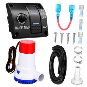 Fas-saysurey-0996 Saysurey 1500gph Automatic Bilge Pump Boat 12v 24v 3 Way Switch Panel With