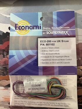 881102 Soundtraxx Econami Dcc Sound Decoder Uk Steam 2 Amp Watt 8 Ohm