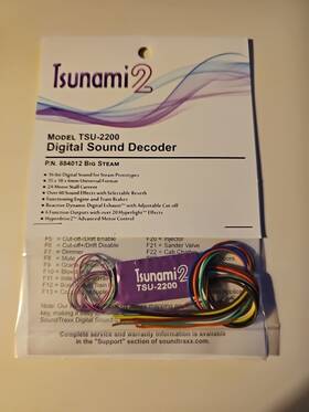 Tsu-2200 Soundtraxx 884012 Big Steam Sound Decoder 9 Pin Wiring Harness