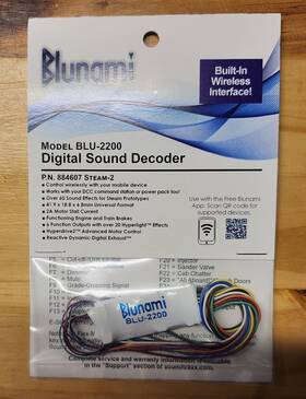 Blu-2200 Soundtraxx 884607 Blunami Steam-2 Sound Decoder Multi Scale New