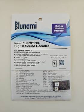 Blu-21pnem8 Soundtraxx 884608 Blunami Digital Sound Decoder For Steam-2 21 Pin Blu-21pnem8 Soundtraxx 884608 Blunami Digital Sound Decoder For Steam-2 21 Pin
