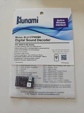 Blu-21pnem8 Soundtraxx 885610 Blunami Digital Sound Decoder For Ge Diesel