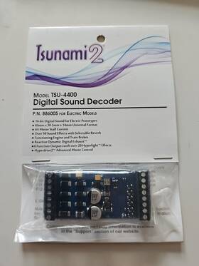 Tsu-4400 Soundtraxx 886005 New 2024 Tsunami 2 Electric Sound Decoder 4 Amp