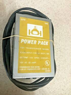 E3079re Strombecker Road Racing Power Pack Toy Transformer Model 9703e Working Condition