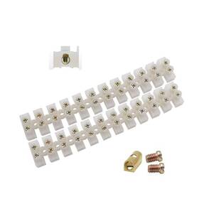 Szyiedea-terminal-block-12pos Szyiedea 10 Pcs Terminal Block 12 Position Dual Row Strip White Screw
