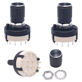 Rs26 Tai Shun 4p3t 3pcs Rotary Switch 4 Pole Position 3 Selectable Band Channel