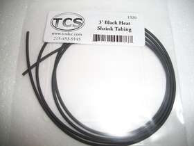 1320 Tcs 5ft Black 3/64th Inch Od Heat Shrink Tubing #1320 Bob The Train Guy
