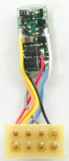 Z2p-v0 Tcs 1342 2 Function N/z Scale Decoder 8 Pin Train Control Systems