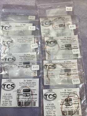 1460 Tcs Lot Of 8 Pkg 10x Smled With Magnet Wire Blue Green Red - Nos