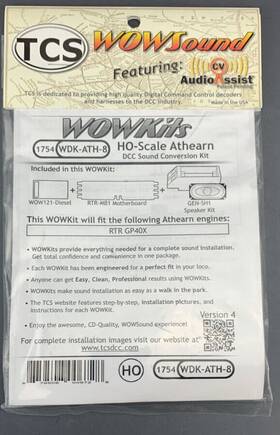 Wdk-ath-8 Tcs Wowsound 1754 Athearn Dcc Conversion Kit Nip
