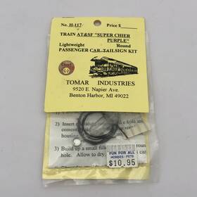 H-117 Tomar Industries Ho Train Round Lightweight Passenger Car Tailsign Kit Nos