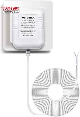Viivria 445036635605 Ac 24 Volt Transformer C Wire Adapter Compatible With All Versions Of Ring Doo