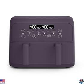 35151 Visit The Bella Store 4 Quart Trizone Air Fryer - Ceramic Nonstick Dual Basket Digital 1200w