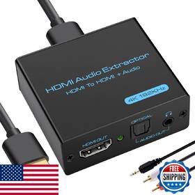 B084t4qdfp Vpfet Hdmi Audio Extractor 4k Optical 3.5mm Aux Splitter Hdcp Dts 5.1 Pcm