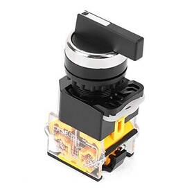 Wal Front 794419691736 22mm Self Resetting Mini Rotary Selector Switch 3 Position Momentary