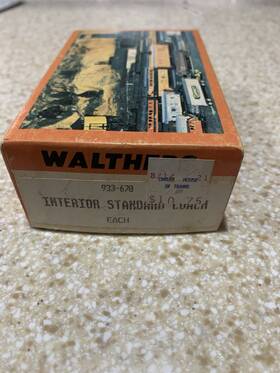 933-678 Walthers Walther # O Scale Interior Standard Coach Seats