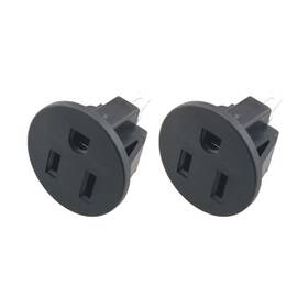 65824-ssc-2 Welwik 2pcs Black Nylon Pa66 Shell 3 Pin Power/panel Mount Socket Connectors Suitable