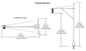 Jp5666 Woodland Scenics 724771056669 O Scale Mast Arm Traffic Lights Pkg 4