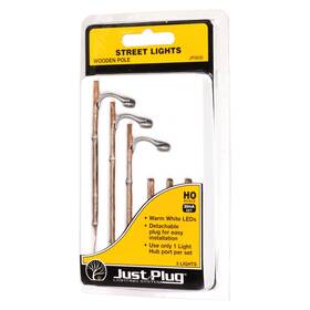 Woojp5630 Woodland Scenics Ho Street Lights Wooden Pole 3 Electrical &