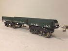 X1303 Gauge Dk Flatcar Ives 196 Standard Wide Green Restored