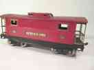 X3461 Gauge Brass Trim Standard Caboose Red Lionel 217