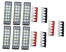43219-60708 Xlx 12pcs 6 Set 600v 15a Positions Double Row Screw Terminal Strip And 400v