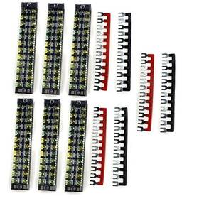 43219-8594 Xlx 12pcs 6 Set 600v 25a 12 Positions Double Row Screw Terminal Strip And 400v