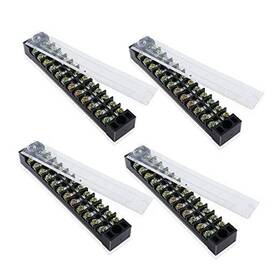 Tb-1512 Youcheng 12 Positions Dual Rows 600v 15a Barrier Screw Terminal Strip Block With Cover