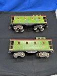 Lionel Standard Gauge No. 517 Green Caboose Pair 2 Two A4A. Fixed Price $30.00.