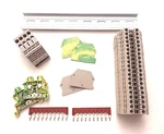 Rail Terminal Block Kit Dinkle 20 DK4N 10 Awg Gauge 30A 600V Ground Jumper. Fixed Price $32.99.