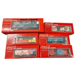 K-line Coca-cola O/027 Gauge Train Lot 7PC MP-15 Engine + Cars For All Seasons. Fixed Price $350.00.