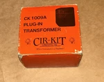 Cir-kit Concepts 1009A 12 Volt Watt Plug-in Transformer. Fixed Price $12.95.