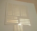 Pre-war Std Lionel 332-339-341 Gold Water Decal Slim Serif Pass. Car Set Look!. Fixed Price $11.00.