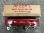+ Mccoy Standard Gauge Tinplate Red Canadian Pacific 68079 Hopper Car W/ Box. Fixed Price $125.00.