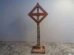 Prewar Vintage Lionel Standard Gauge 9" Tall Metal Rr Crossing Warning Sign. Fixed Price $19.99.