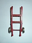 Arcade Cast Iron Barrett Cravens Barrel Cart Salesman Sample Hand Truck. Fixed Price $325.00.