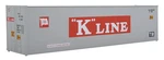 Walthers Scenemaster Ho 40' Hi Cube Smooth Side Reefer Container K-line 949-8351. Fixed Price $15.98.
