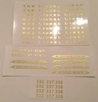 Pre-war Std Lionel 332-337-338 Gold Foil Water Decal Slim Serif Car Set Look!. Fixed Price $15.00.