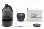 Mint Box Canon Ef 50MM F1.4 Usm Af Lens Hood Case Set From Japan. Fixed Price $165.00.