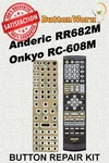 *button Repair Kit* (anderic RR682M) (onkyo RC-608M) Remote Control. Fixed Price $12.95.