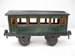Marklin 18721 Coach 4 Whl Green Litho SPUR/1 Gauge Prewar Germany X8073. Fixed Price $65.00.